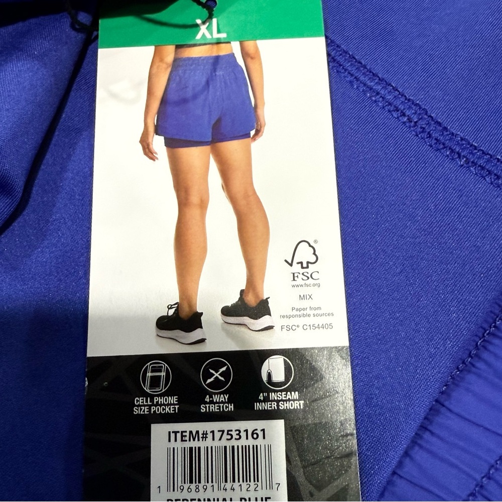 Spyder NWT XL Women's Perennial Blue Shorts Exercise Workout - Picture 9 of 16